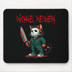 Halloween Costume Funny Scary Cat Mouse Pad