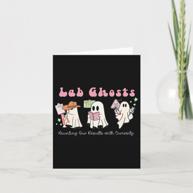 Halloween Costume Ghost Teacher Laboratory Lab Tec Card (Front)
