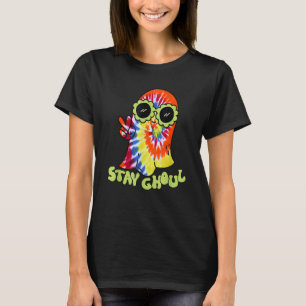 Halloween Costume Groovy Ghost Stay Ghoul Tie Dye  T-Shirt