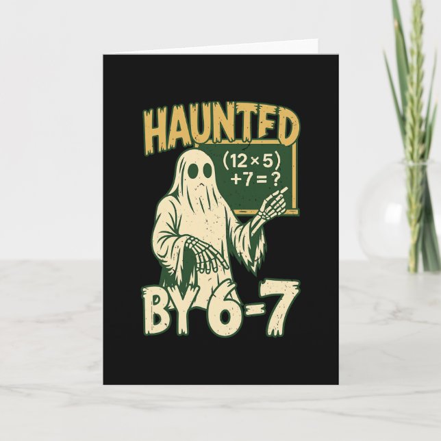 Halloween Costume Haunted  Card (Front)