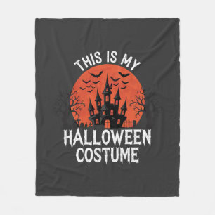 Halloween Costume Haunted Castle Vector Design Fleece Blanket