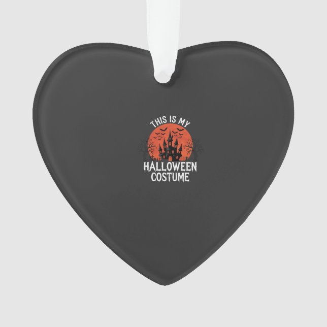Halloween Costume Haunted Castle Vector Design Ornament (Front)