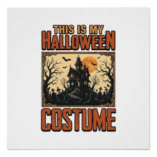 Halloween Costume Haunted House Vintage Shirt Desi Poster