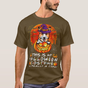 Halloween Costume Im Really A Corgi Dog Pumpkin T-Shirt