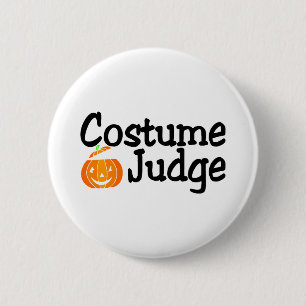 Halloween Costume Judge Pumpkin 2 Inch Round Button