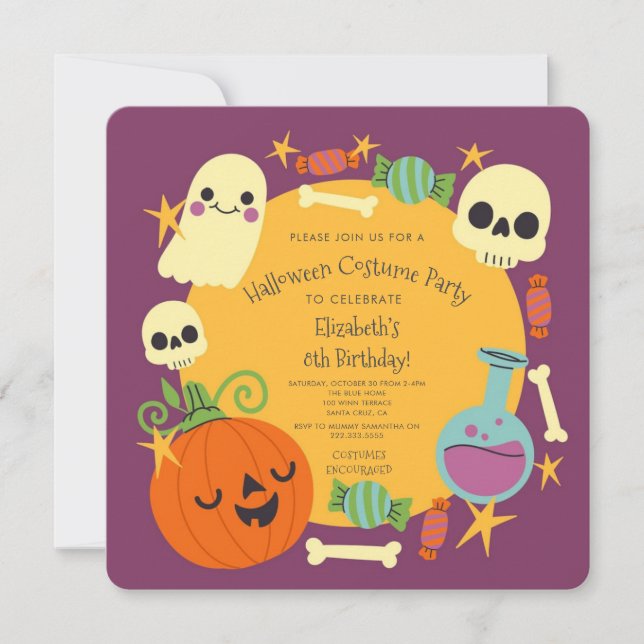 Halloween Costume Kids Birthday Party Invitation (Front)