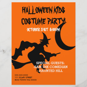 Halloween Costume Kids Party Announcement Flyer