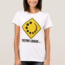 Halloween Costume Loading Yellow Road Sign