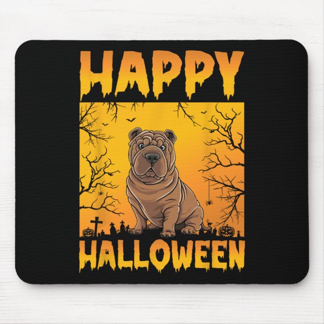 Halloween Costume Men Women Kids Funny Shar Pei Do Mouse Pad (Front)