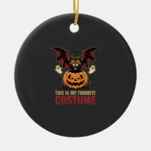 Halloween Costume Monster Pumpkin Gothic Vector De Ceramic Ornament