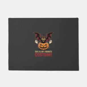 Halloween Costume Monster Pumpkin Gothic Vector De Doormat