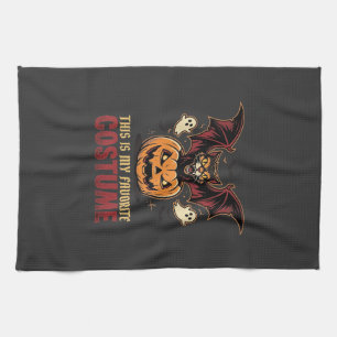 Halloween Costume Monster Pumpkin Gothic Vector De Kitchen Towel