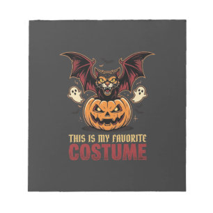 Halloween Costume Monster Pumpkin Gothic Vector De Notepad