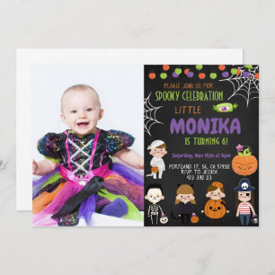 Halloween Costume party Birthday Invitation