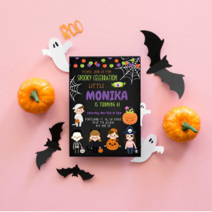 Halloween Costume party Birthday Invitation 