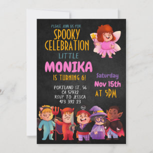 Halloween Costume party Birthday Invitation 