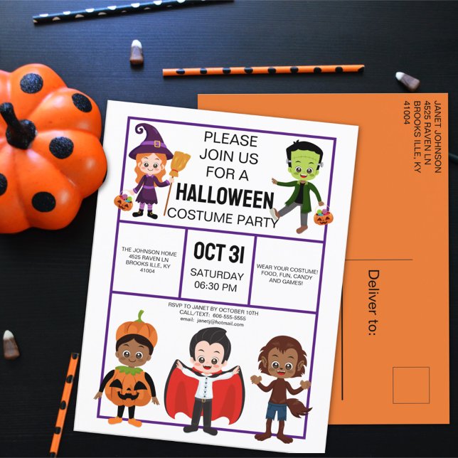 Halloween Costume Party for Kids Invitation (Créateur téléchargé)