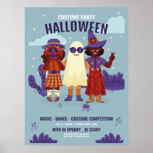 Halloween costume party, Halloween Night  Poster