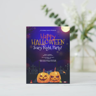 Halloween costume party, Halloween Night Terror Postcard