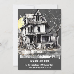 Halloween Costume Party, Haunted House             Invitation