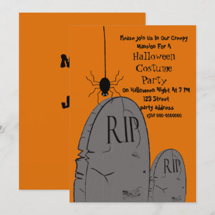Halloween costume party invitation