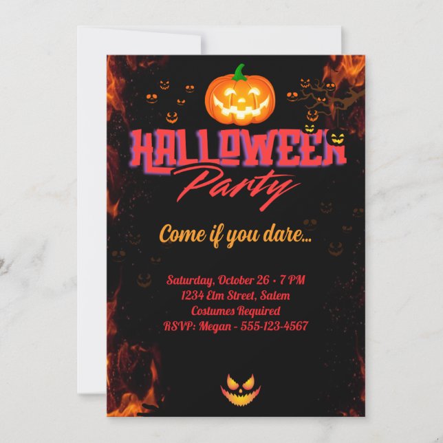 "Halloween Costume Party Invitation (Front)