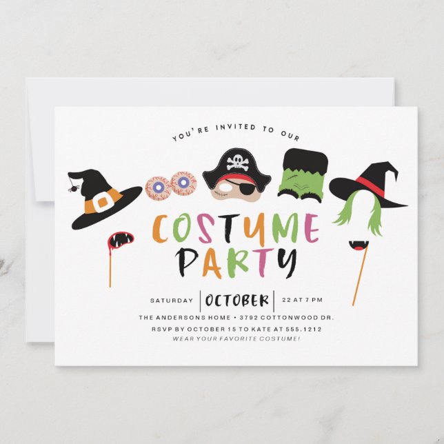 HALLOWEEN COSTUME PARTY INVITATION (Devant)
