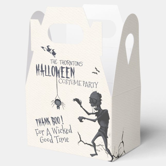 Halloween Costume Party Invitation Favor Box (Opened)