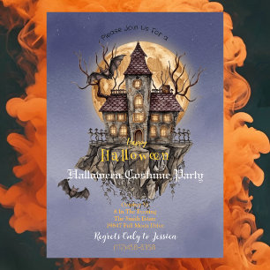 Halloween Costume Party Invitation   Haunted Castl