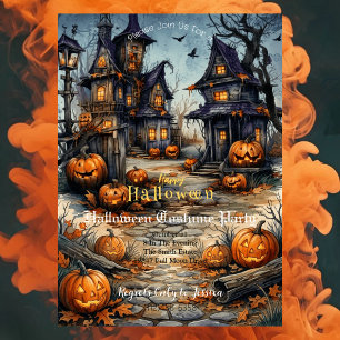 Halloween Costume Party Invitation   Haunted Villa