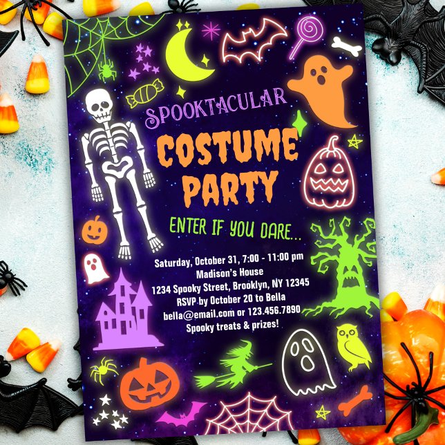 Halloween Costume Party Invitation Spooktacular (Creator Uploaded)