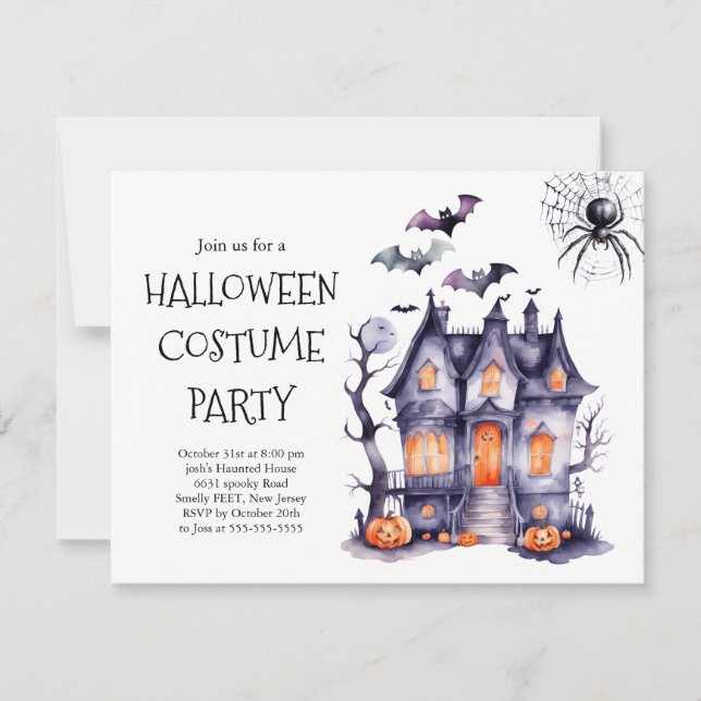 Halloween Costume Party Invitation | Spooky  (Front)