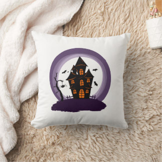 Halloween Costume Party Invitation Throw Pillow