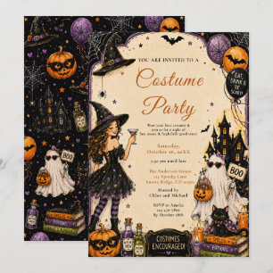 Halloween Costume Party Night Invitation