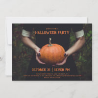 Halloween costume party. Pumpkin. Black teens