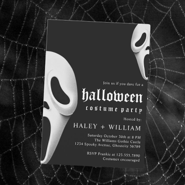 Halloween Costume Party Spooky Creepy Ghost Themed Invitation (Creator Uploaded)