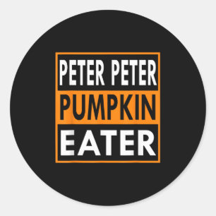 Halloween Costume Peter Pumpkin Eater _1 Classic Round Sticker