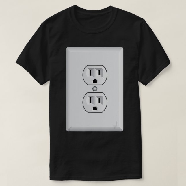 Halloween Costume Power Socket funny electrician p T-Shirt (Design Front)