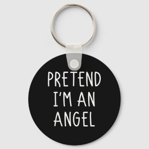 Halloween Costume Pretend an Angel Halloween Shirt Keychain