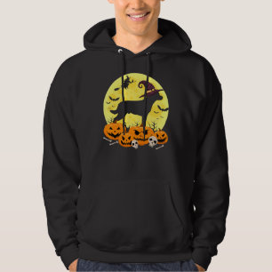 Halloween Costume Rottweiler Witch Hat Hoodie