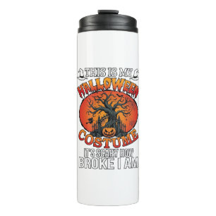 Halloween Costume Scary Broke Pumpkin Spooky Tree Thermal Tumbler