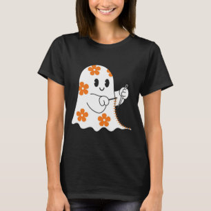 Halloween Costume Sewing Ghost Boo Funny Sewing Lo T-Shirt