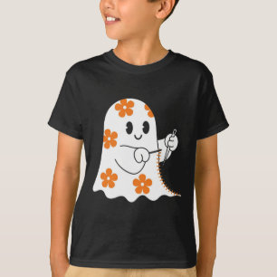 Halloween Costume Sewing Ghost Boo Funny Sewing Lo T-Shirt