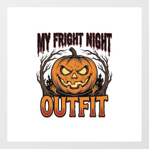 Halloween Costume Shirt Spooky Pumpkin Outfit_1 Window Cling