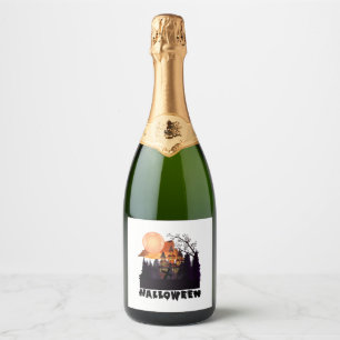 Halloween costume           sparkling wine label