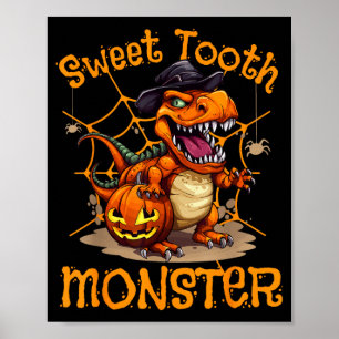 Halloween Costume Spooky Dinosaur Lover Saurian Poster