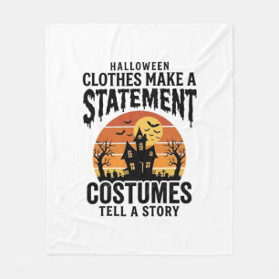 Halloween Costume Statement Vintage Shirt Design_1 Fleece Blanket