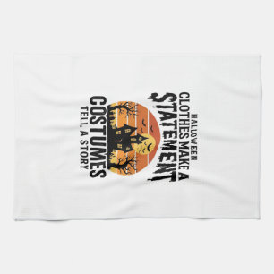 Halloween Costume Statement Vintage Shirt Design_1 Kitchen Towel