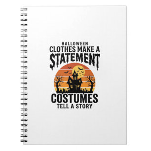 Halloween Costume Statement Vintage Shirt Design_1 Notebook