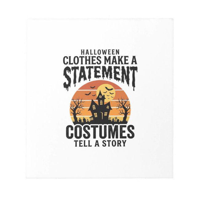 Halloween Costume Statement Vintage Shirt Design_1 Notepad (Front)